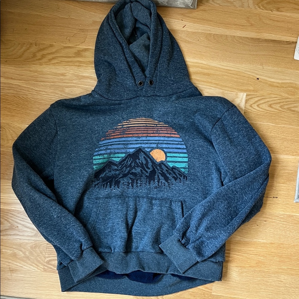 Men's Blue Graphic Hoodie
